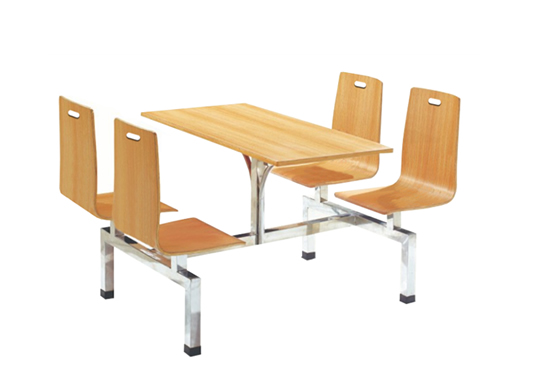 四位不锈钢固定餐桌 NTX-CZ006